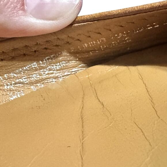 B10. TORY BURCH | Luxury - Reva - Tan Leather Ballet Flats Size 7M -Flawed - Picture 7 of 9